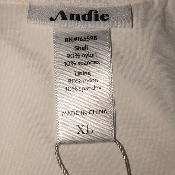 NEW Andie Swim The Bikini Bottom in Ivory Cream White Ribbed Size XL Coconut - Picture 9 of 10